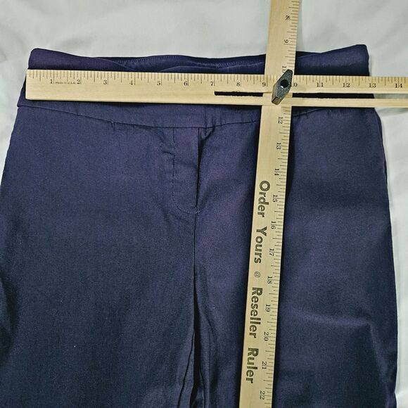 Rekucci Womens Pants Navy Size 6 Rayon Blend Stretch Pullon Elastic Waist - Picture 3 of 12